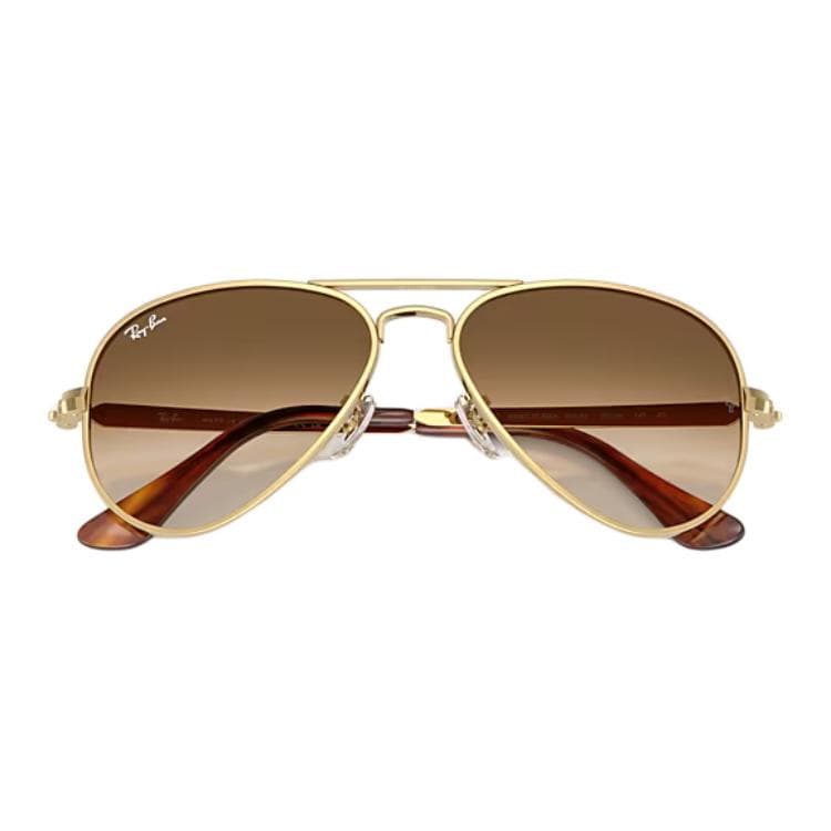 Солнцезащитные очки RayBan Металл Авиатор Солнцезащитные очки Унисекс Полированный Золото - изображение 5