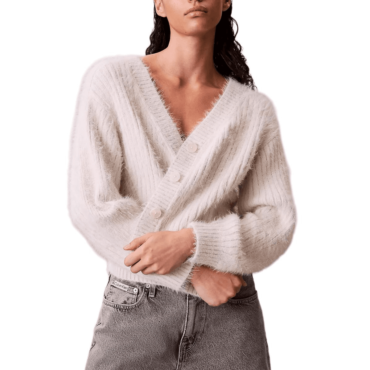 Кофта Calvin Klein Экрю Женская Трикотажная Одежда - изображение 1