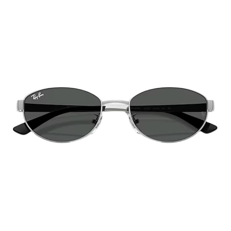 Солнцезащитные очки RayBan Металлические Овалные Солнцезащитные Очки Унисекс Полированный Серебряный - изображение 4