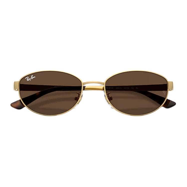 Солнцезащитные очки RayBan Металлические Овалные Солнцезащитные Очки Унисекс Полированные Aristagold - изображение 5