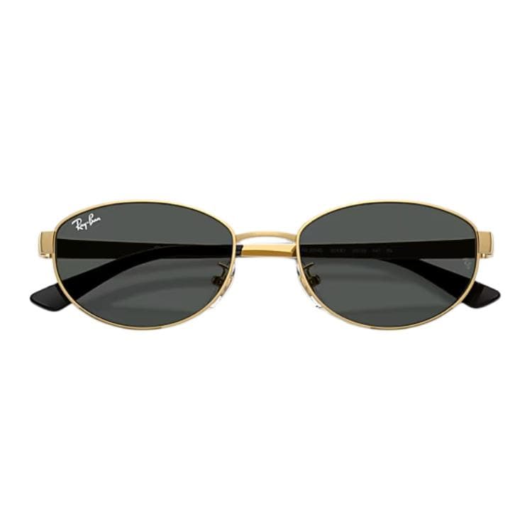 Солнцезащитные очки RayBan Металлические Овалные Солнцезащитные Очки Унисекс Золото - изображение 3