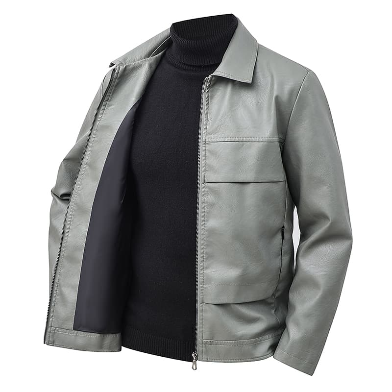 Кожаная куртки PIERRE CARDIN Мужская кожаная куртка - изображение 3