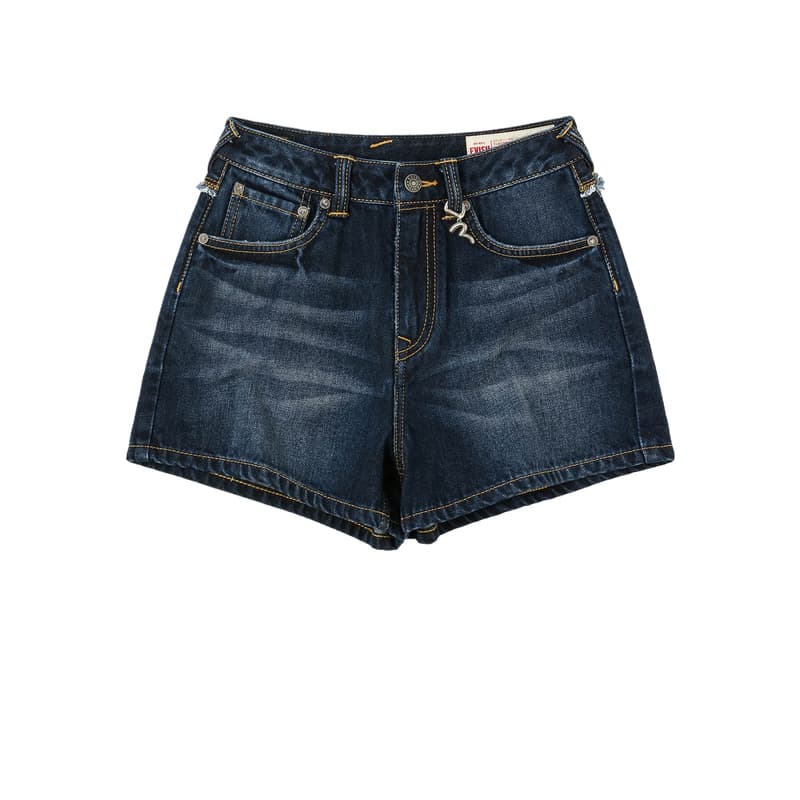 EVISU Джинсовые синие женские джинсовые шорты - изображение 2