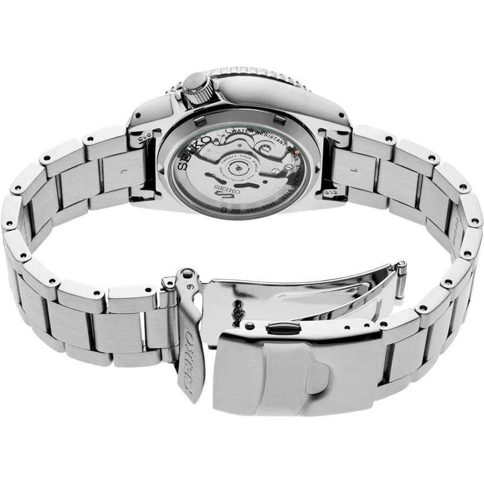 Часы Seiko 5 Автоматический Механический Механизм Нержавеющая Сталь Ремешок Часы 38 мм Женские Часы Черный Циферблат - изображение 3