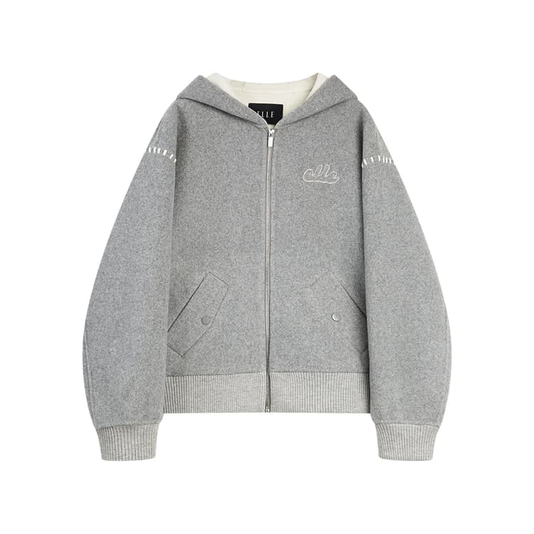 ELLE Light Gray Women's Coat ELLE Светло-серый женский пальто - изображение 1