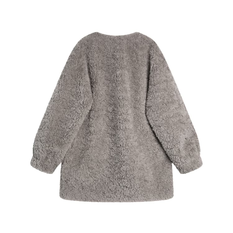 ELLE Кофейный Бежевый Женские Бархатные Куртки - изображение 2