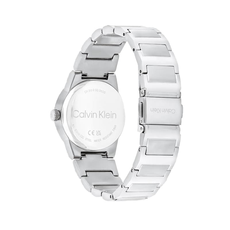 Механические часы Calvin Klein Часы с ремешком на запястье кварцевый механизм стальной ремешок фиолетовый циферблат женские часы - изображение 3