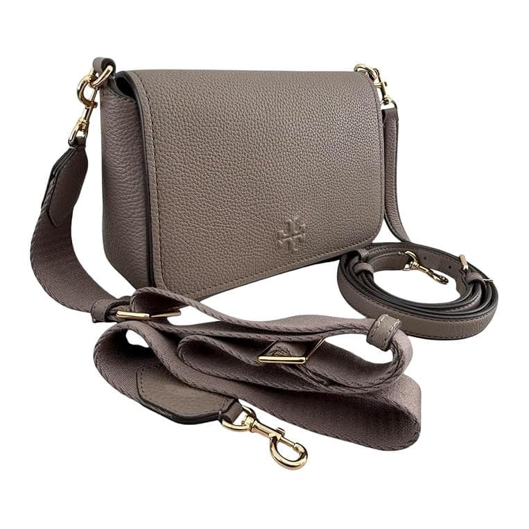 Мини-сумка TORY BURCH THEA Кожаная Сумка через плечо Сумка на плечо Женская Серого цвета - изображение 2