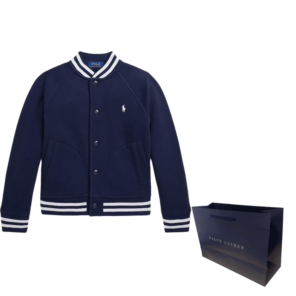 Polo Ralph Lauren Бейсбольная куртка FW24 Морской синий Детский - изображение 6