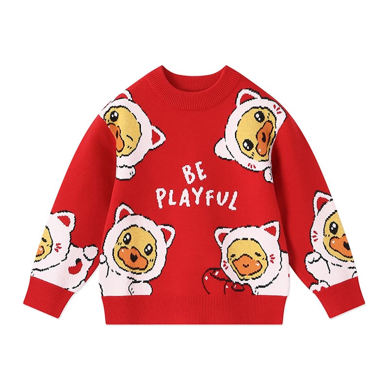 B.Duck Китайский Красный Детский Свитера - изображение 1