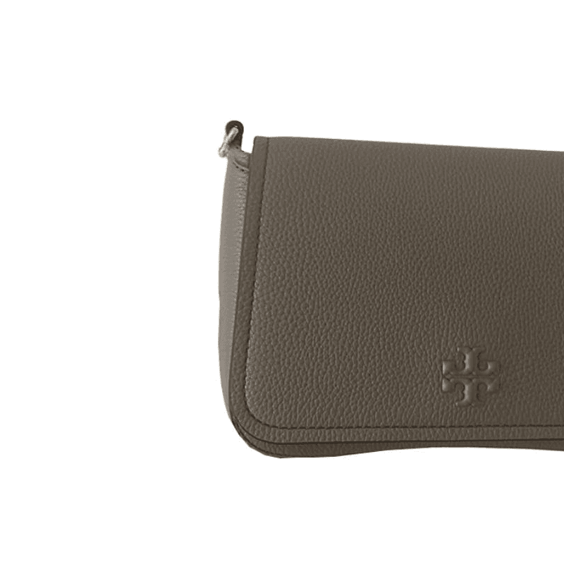 Мини-сумка TORY BURCH THEA Кожаная Сумка через плечо Сумка на плечо Женская Серого цвета - изображение 4