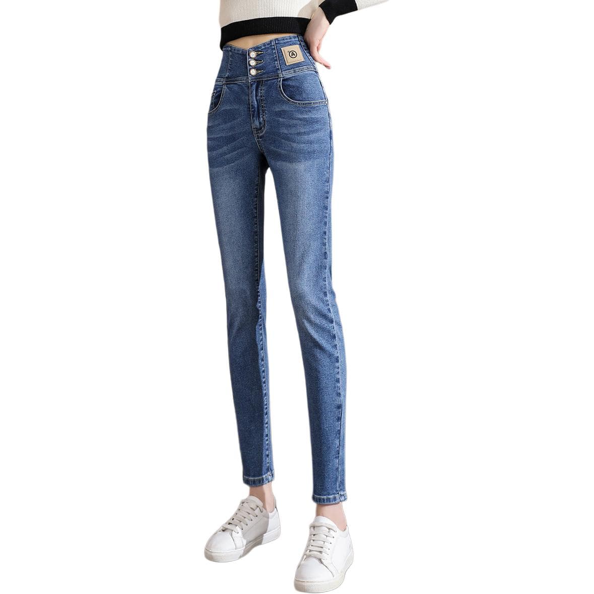 Джинсы Tonlion Medium Blue Women's Jeans Тонлион Средне-синие Женские Джинсы - изображение 1