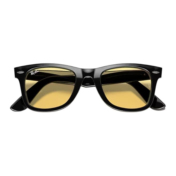 Солнцезащитные очки RayBan Овалные Солнцезащитные Очки из Ацетатного Волокна Унисекс Полированный Черный - изображение 3