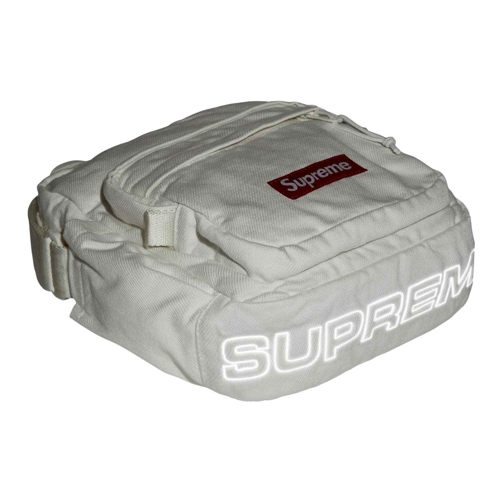 Сумка через плечо Supreme Хлопковая Сумка через плечо Стандартная (Standard) Унисекс Белая - изображение 4