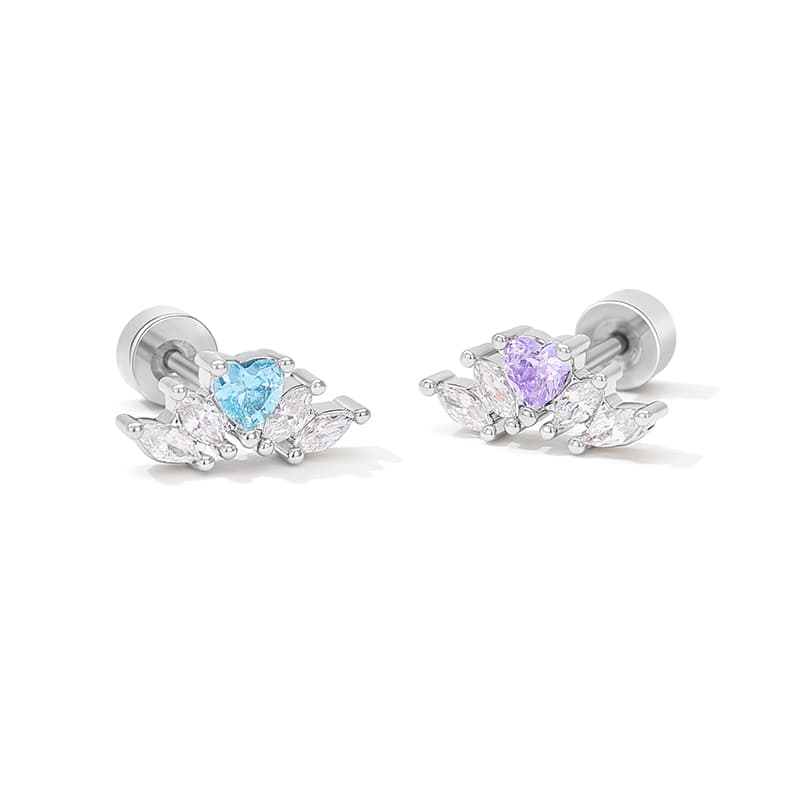 Серьги HMZ Серьги-гвоздики из медного сплава для женщин - изображение 2