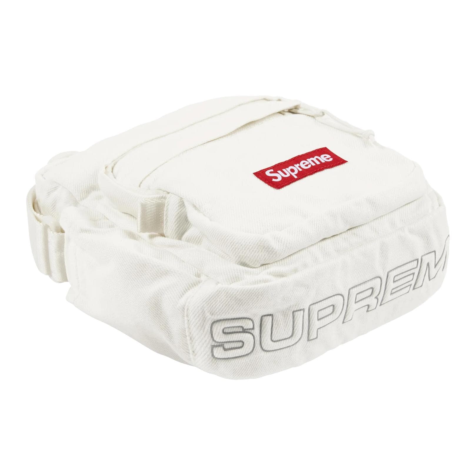 Сумка через плечо Supreme Хлопковая Сумка через плечо Стандартная (Standard) Унисекс Белая - изображение 3