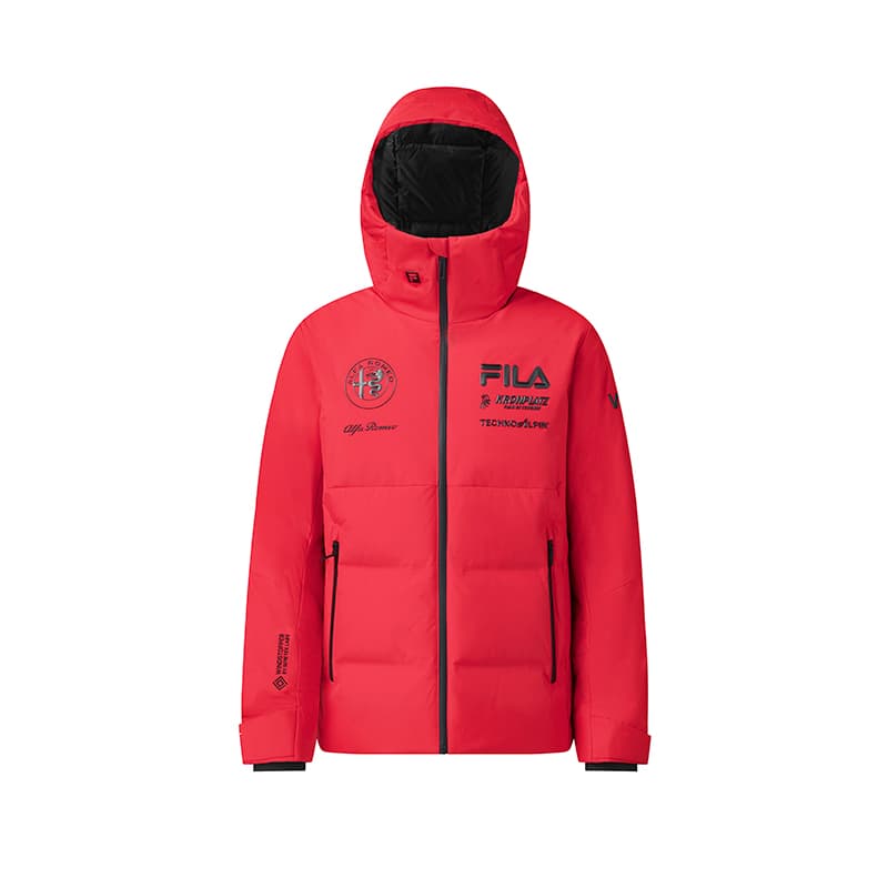 Зимняя куртка FILA SKI Пуховик Мужской Неоновый Красный - изображение 3