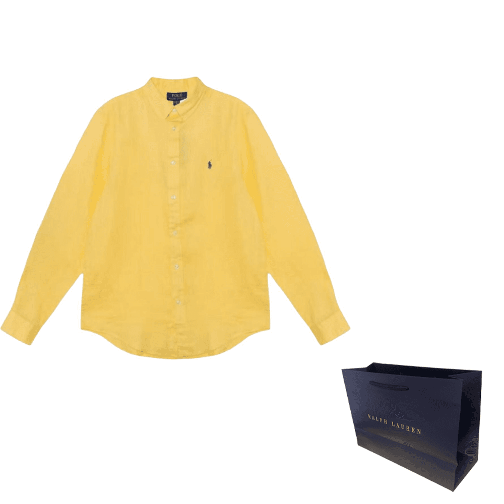 Блузка Polo Ralph Lauren SS25 Рубашка Классическая Версия Женская Желтая - изображение 3
