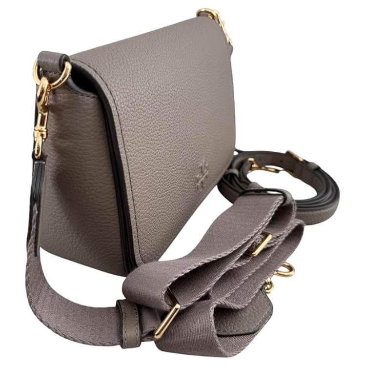 Мини-сумка TORY BURCH THEA Кожаная Сумка через плечо Сумка на плечо Женская Серого цвета - изображение 3