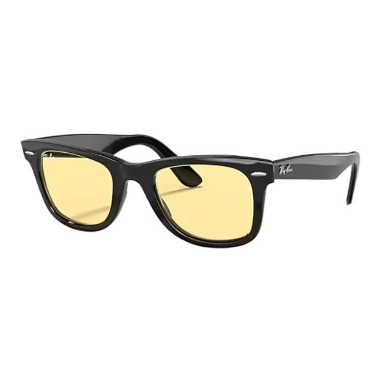 Солнцезащитные очки RayBan Овалные Солнцезащитные Очки из Ацетатного Волокна Унисекс Полированный Черный - изображение 1