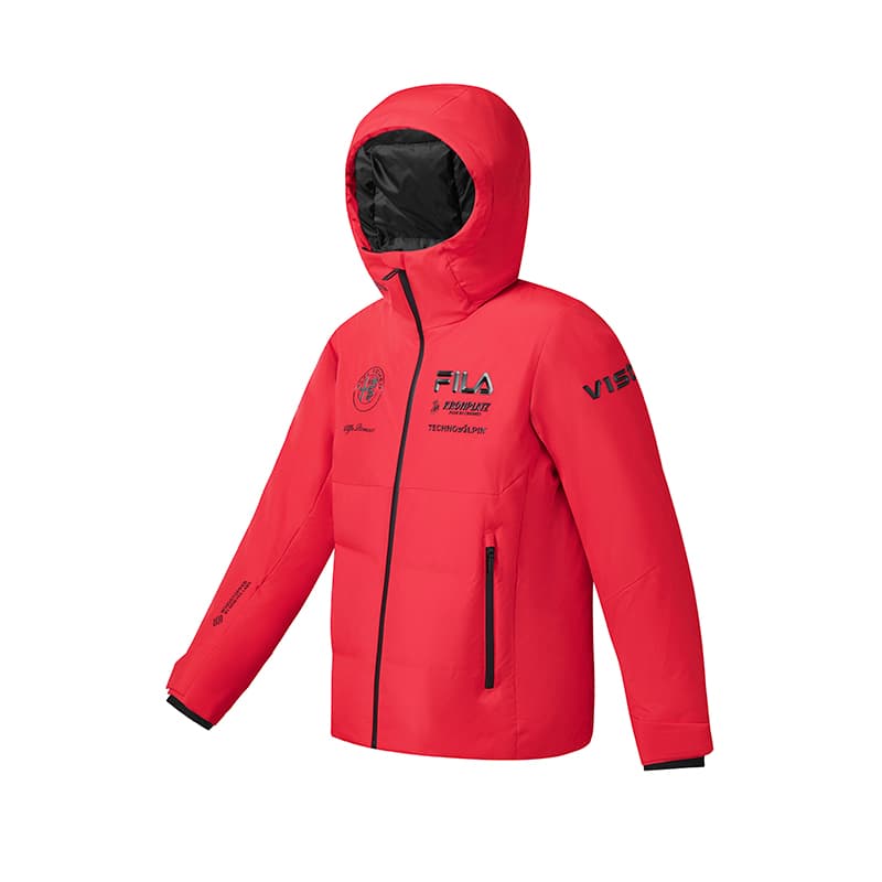 Зимняя куртка FILA SKI Пуховик Мужской Неоновый Красный - изображение 1