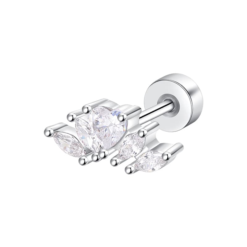 Серьги HMZ Серьги-гвоздики из медного сплава для женщин - изображение 1