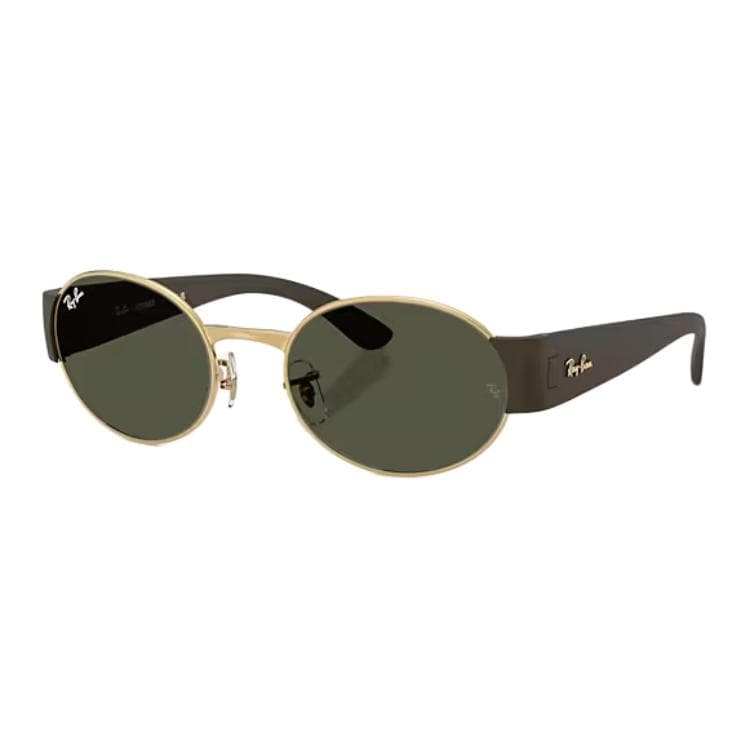 Солнцезащитные очки RayBan Металлические Овалные Солнцезащитные Очки Унисекс Полированное Золото - изображение 1