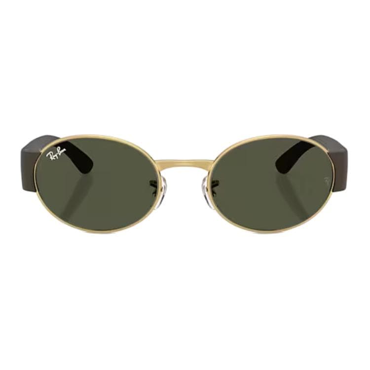 Солнцезащитные очки RayBan Металлические Овалные Солнцезащитные Очки Унисекс Полированное Золото - изображение 2