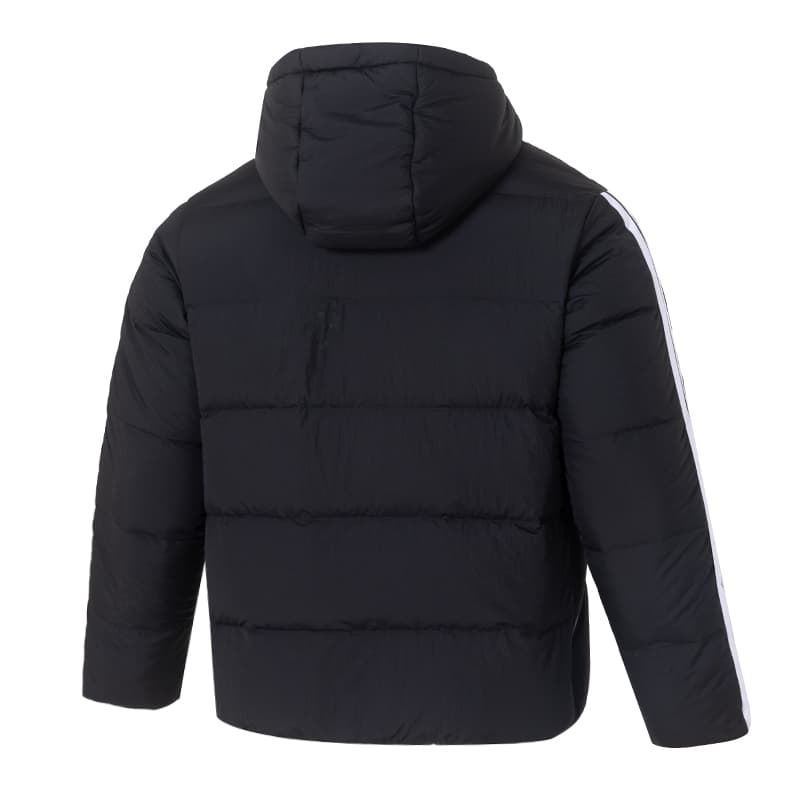 Зимняя куртка Adidas ESSENTIALS 3 Stripes Пуховик Мужской Черный - изображение 2