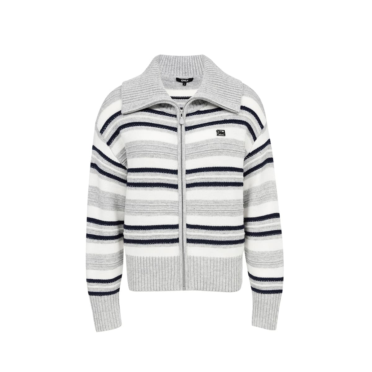 Кофта ONLY S13 Light Gray Wool Yarn Women's Knitting ONLY S13 Светло-серый Шерстяной Пряжа Женский Трикотаж - изображение 1