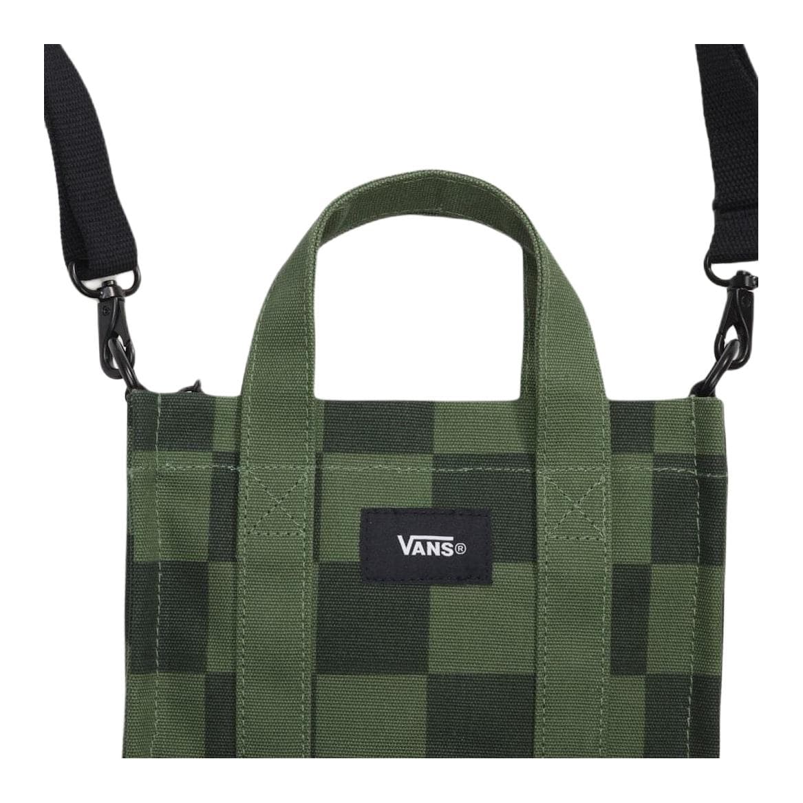 Сумка Vans Хлопковое волокно Сумка Стандартная (Standard) Унисекс Шахматная доска Сосна Лесной зеленый - изображение 5