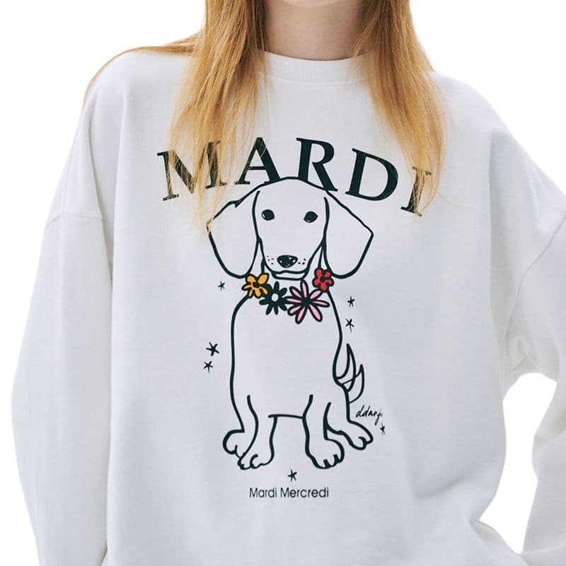 Худи MARDI MERCREDI Wreath Puppy SS25 Платье-ханьфу в стиле худи SWING THE Ласточкин хвост DDANJI Цветок Ожерелье - изображение 1