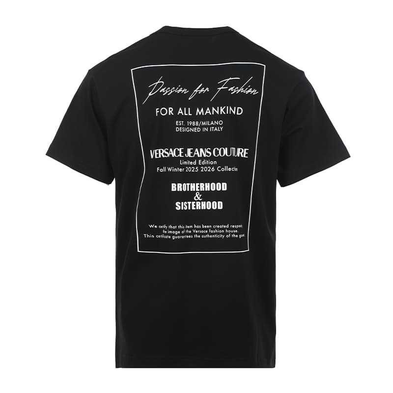 Футболка VERSACE JEANS COUTURE T-рубашка мужская черная - изображение 2