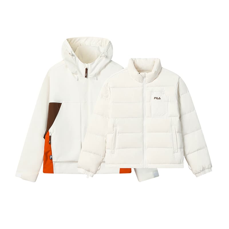 Пуховик FILA ORIGINALE Пуховик Женские Облачный белый - изображение 3