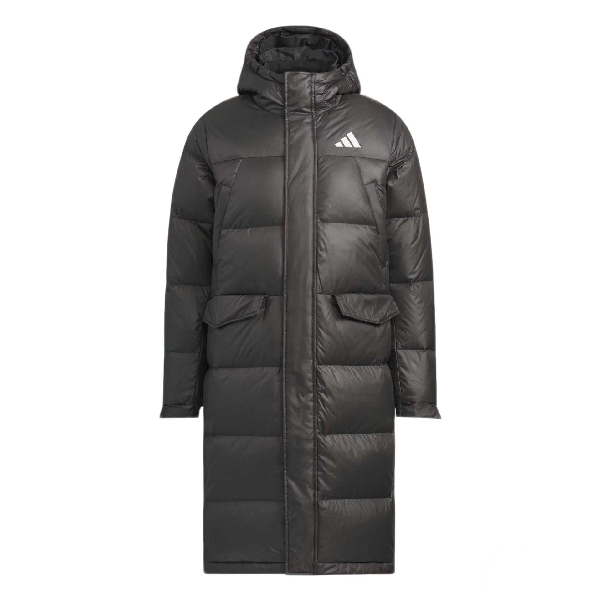 Зимняя куртка Adidas LONG DOWN Черный Унисекс Пух - изображение 1