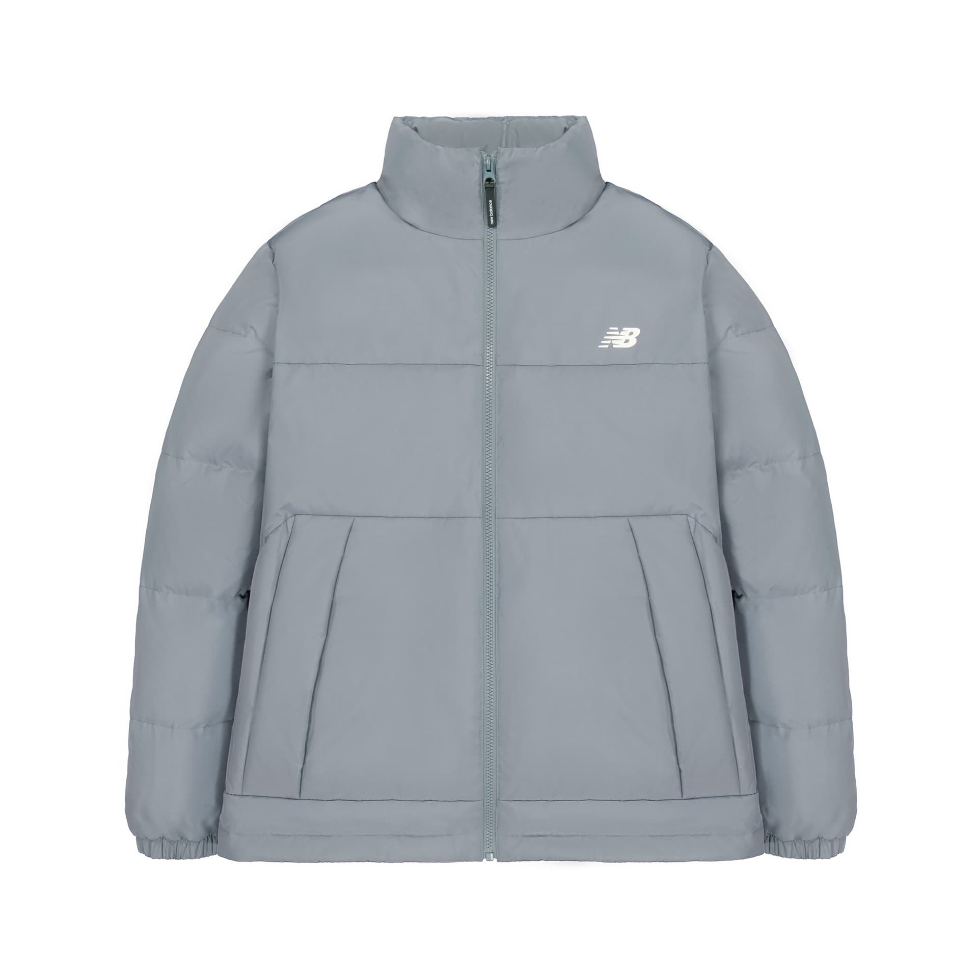 Зимняя куртка New Balance Серый Синий Мужской Пуховик - изображение 1