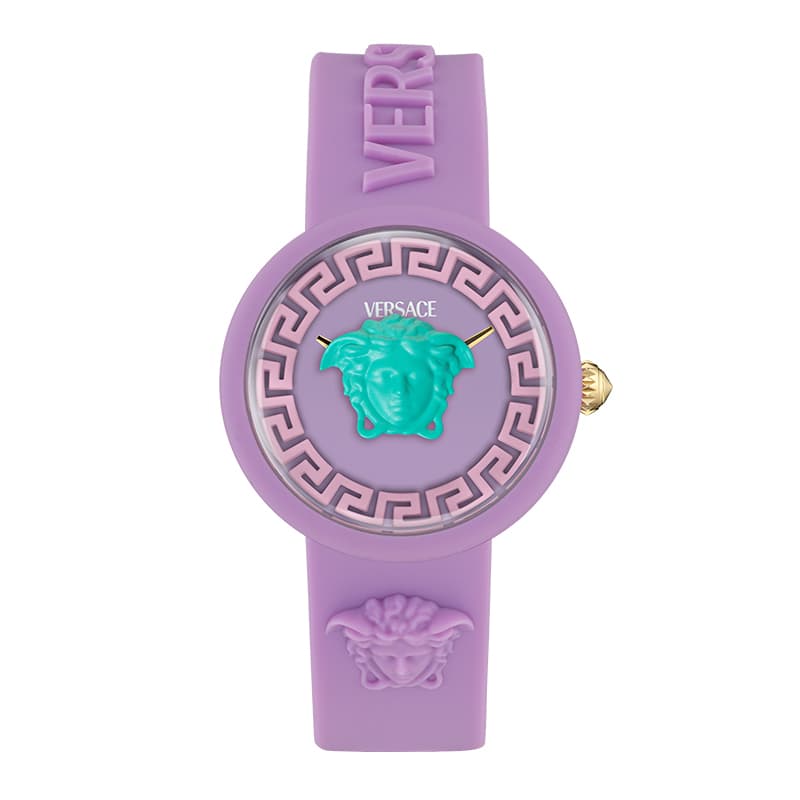 Механические часы Versace MEDUSA POP KIDS Часы на запястье Кварцевый механизм Силиконовый ремешок 32 мм Многоцветный циферблат часов - изображение 3