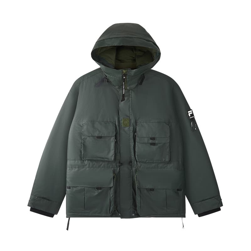 Зимняя куртка пуховик FILA FUSION X NEMEN Пуховая куртка Мужской Deep Forest Хаки - изображение 1