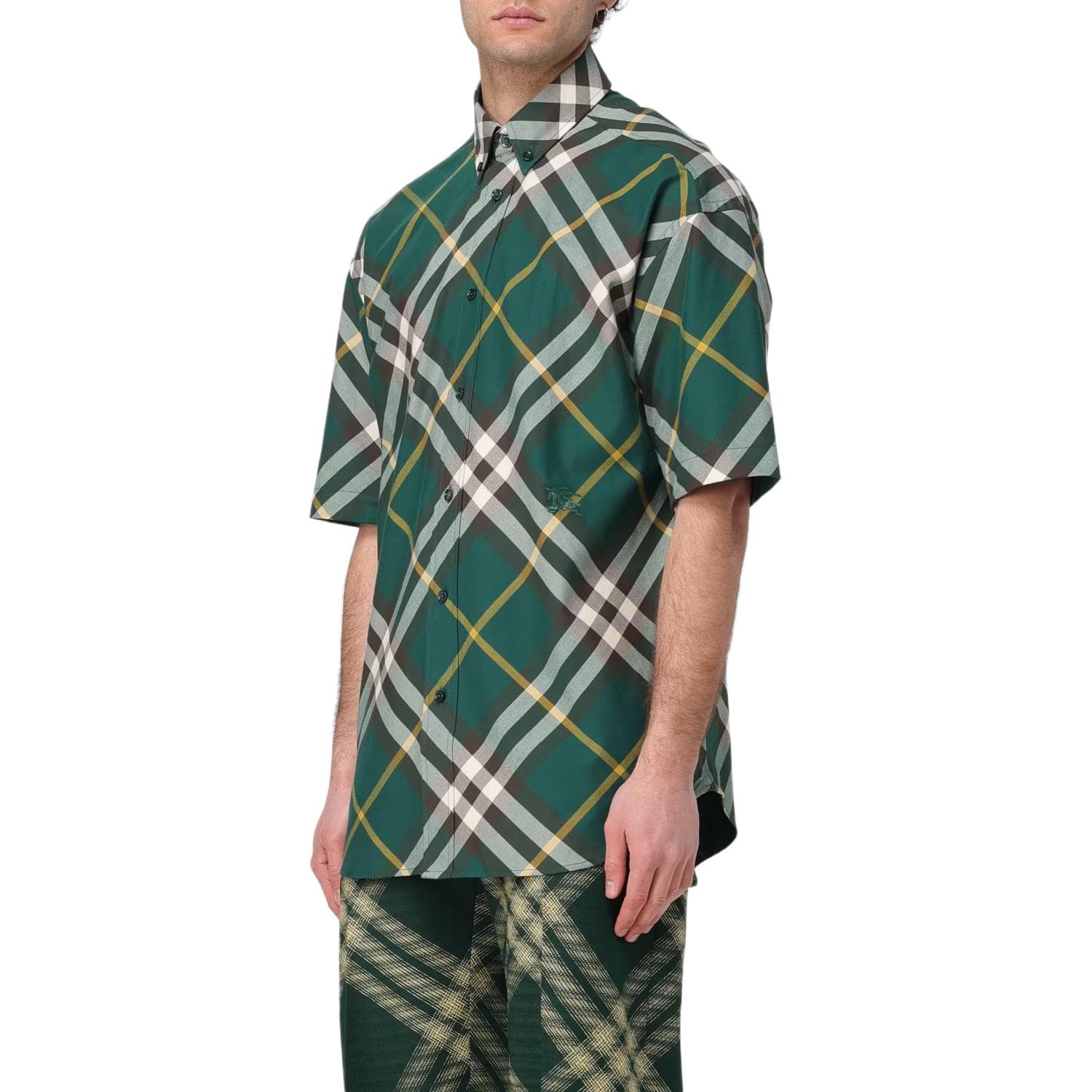 Рубашка Burberry Зеленые Мужские Рубашки - изображение 3