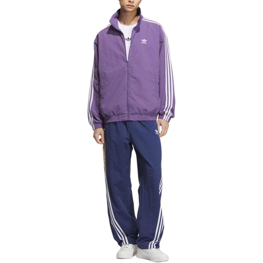 Куртка Adidas Originals Firebird Куртка Мужская Технология Фиолетовая - изображение 3