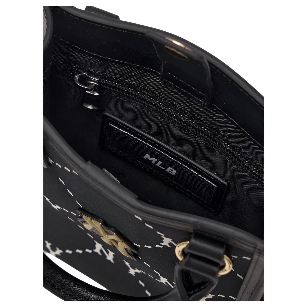 Сумка MLB Diamond Monogram Полиэстеровая сумка-тоут сумка для покупок сумка через плечо мини-сумка черная женская - изображение 10
