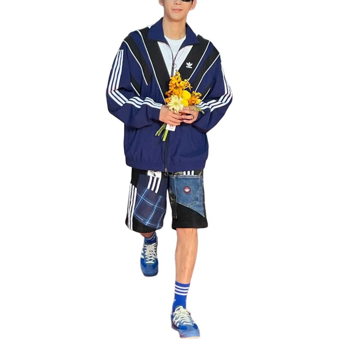 Куртка Adidas Originals Трилистник Куртки Пальто Унисекс Синий - изображение 5