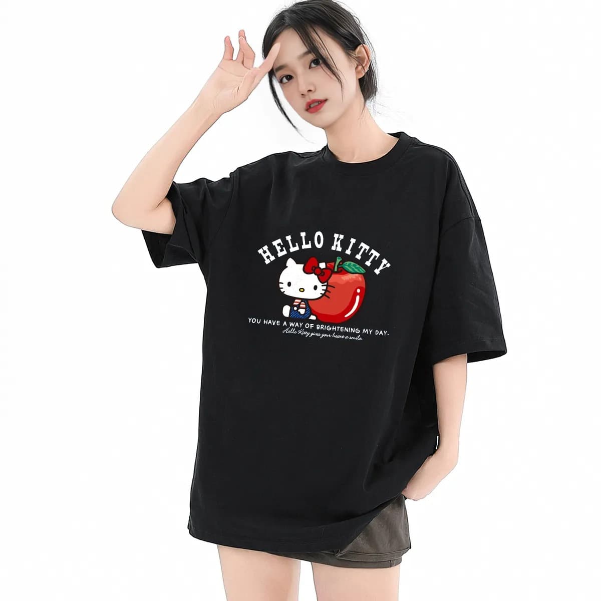 Футболка Sanrio x Hello Kitty Хелло Китти Летняя футболка унисекс 2025 - изображение 3