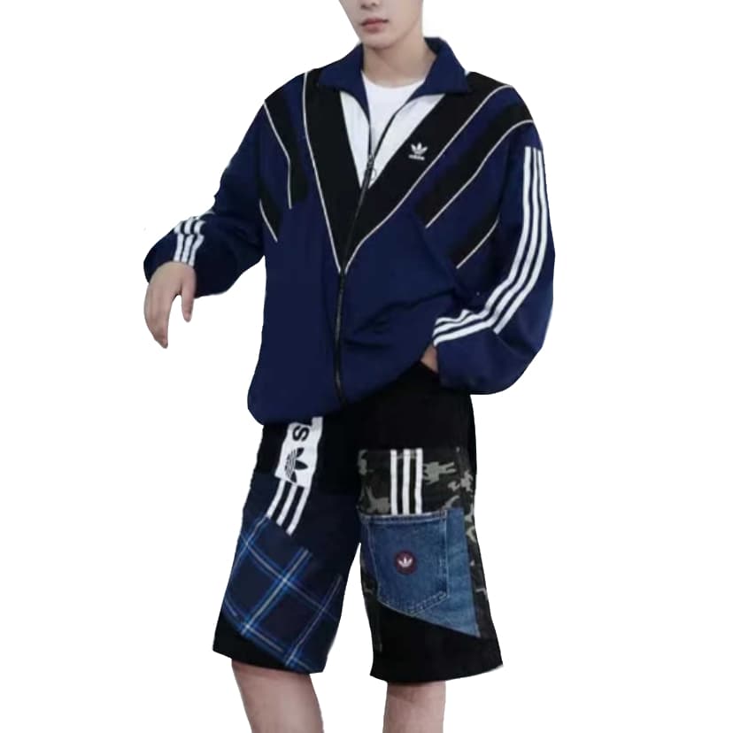Куртка Adidas Originals Трилистник Куртки Пальто Унисекс Синий - изображение 6