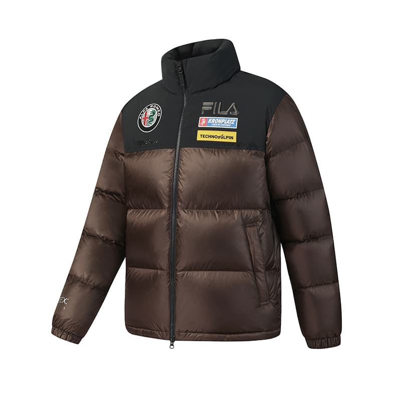 Зимняя куртка FILA SKI Пуховик Мужской Темная умбровая Серый - изображение 1