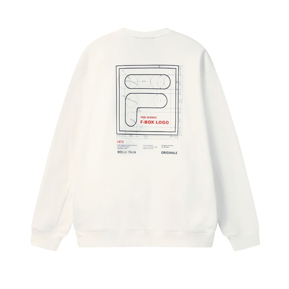 Худи FILA ORIGINALE С флисовой подкладкой Модный повседневный универсальный термальный свободный крой Толстовка мужской белый - изображение 2