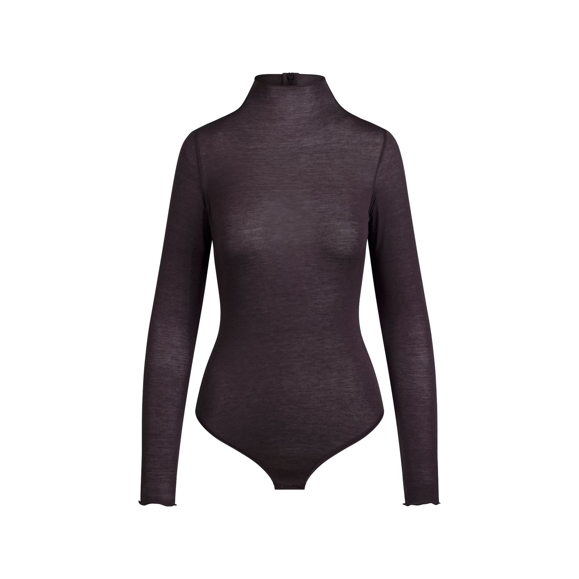 SKIMS FW25 Прозрачный Модал Длинный Рукав Водолазка Комбинезон BODYSUIT Женский - изображение 1