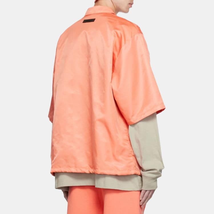 Рубашка Fear of God Essentials FW22 Ss Nylon Shirt Coral - изображение 5