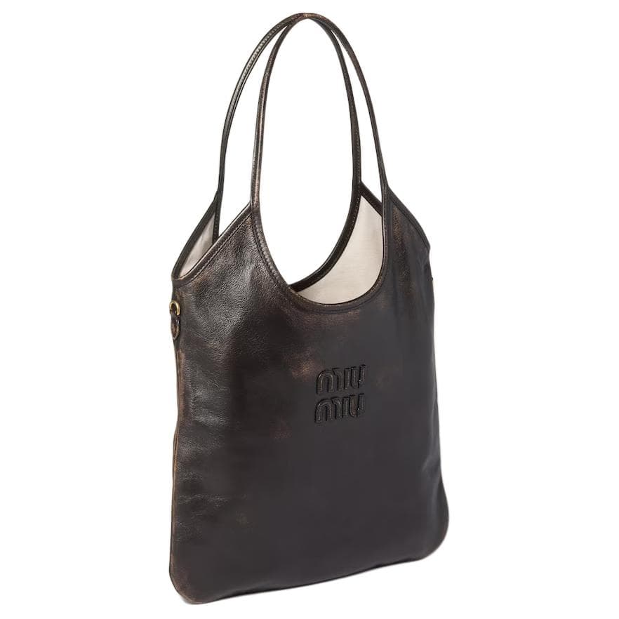 Мини-сумка Miu Miu Ivy Tote Large Brown - изображение 2