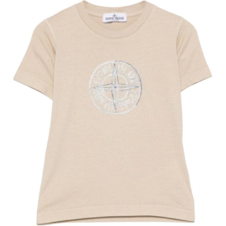 Футболка STONE ISLAND Бежевые Детские Рубашки - изображение 1